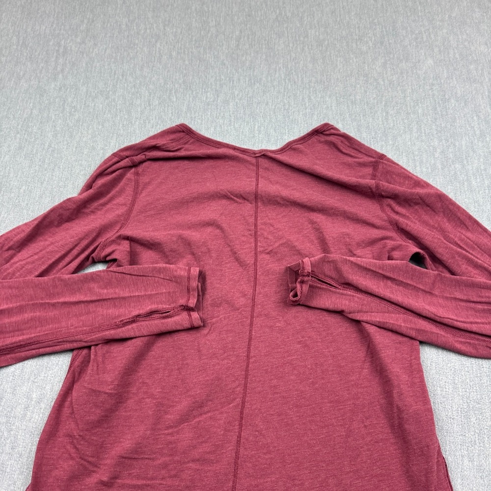 Lululemon Shirt‎ Womens 8 Maroon Yogini 5 Year Long Sleeve Tee Athletic Yoga Gym - Picture 8 of 10